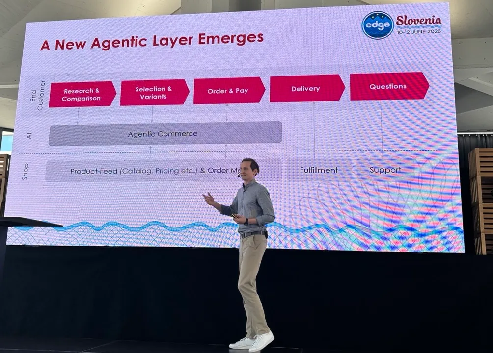 Leon Mehlau beim Vortrag an der Dscoop Konferenz in Ljubljana